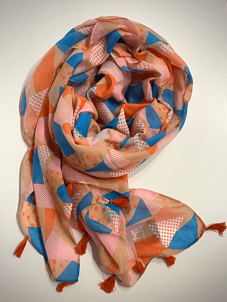 THREE M tørklæde orange mix